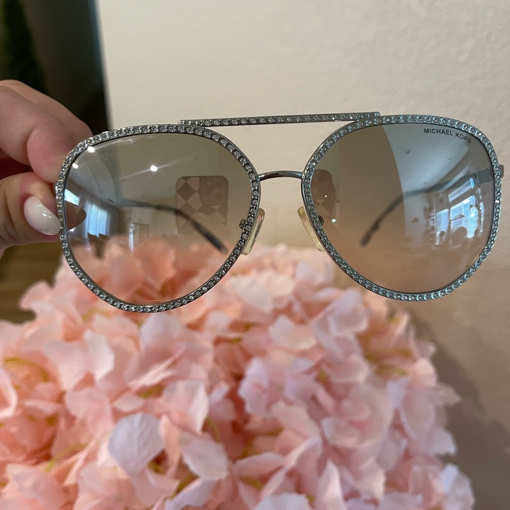 Michael Kors Silver Sunglasses Sleek Design